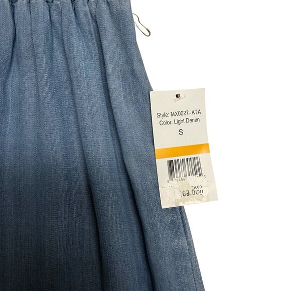 PENELOPE ROSE PULL ON PANTS WIDE LEG BOHO LIGHTWEIGHT BEACH SIZE S SMOCKED WAIST - Picture 2 of 7